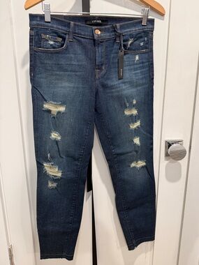 NWT NEW J BRAND Women’s Distressed Jeans Denim Cropped 30 Retail $195